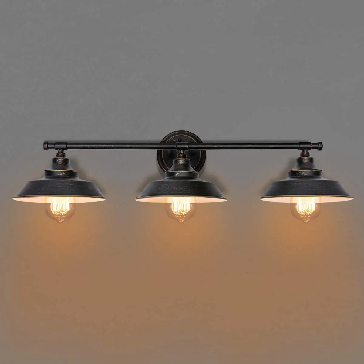 Bathroom Vanity Light 3 Light Wall Sconce Fixture Industrial Indoor Wall Lamp Vintage Bedroom Bedside Antique Wall Mount Light