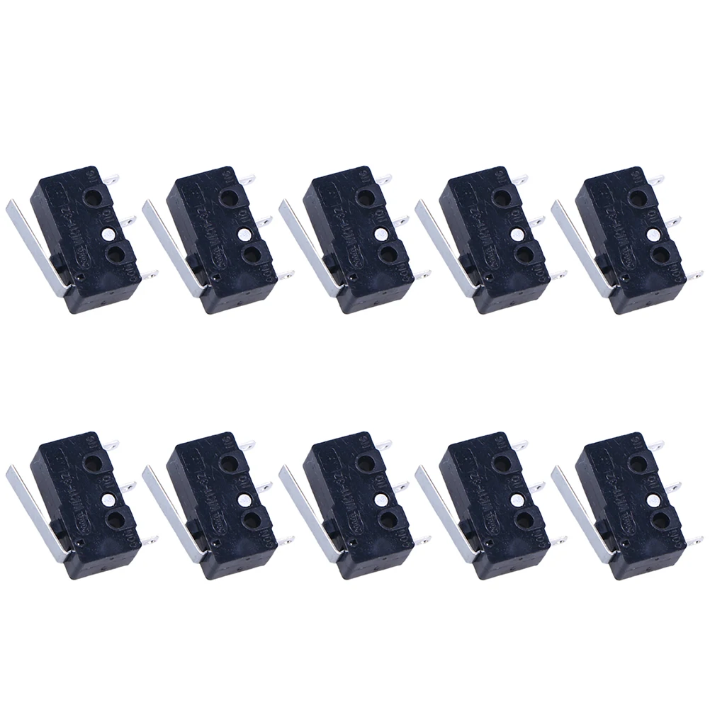 

12pcs Limit Switch Waterproof Momentary Push Button Switch 3 Pins Long Hinge Lever Micro Switch High quality All New(Black)