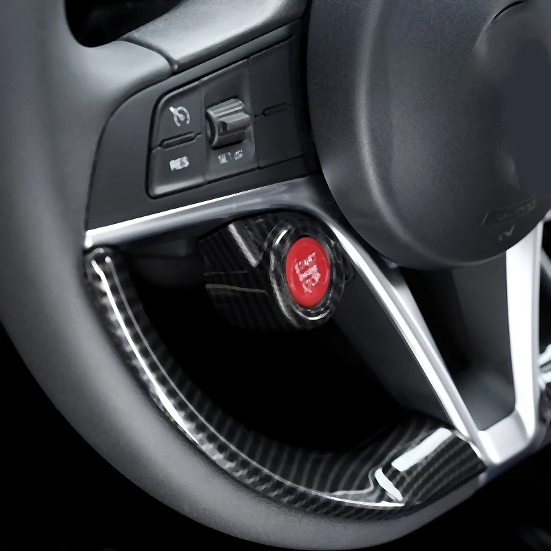 Углеродное волокно стиль для Alfa Romeo Giulia Stelvio 2017 Abs Матовый Хром Интерьер старт