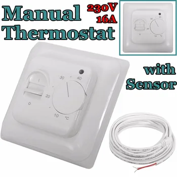 

AC 230V Electric Mechanical Underfloor Heating Thermostat Switch w/ Floor Sensor Best Price