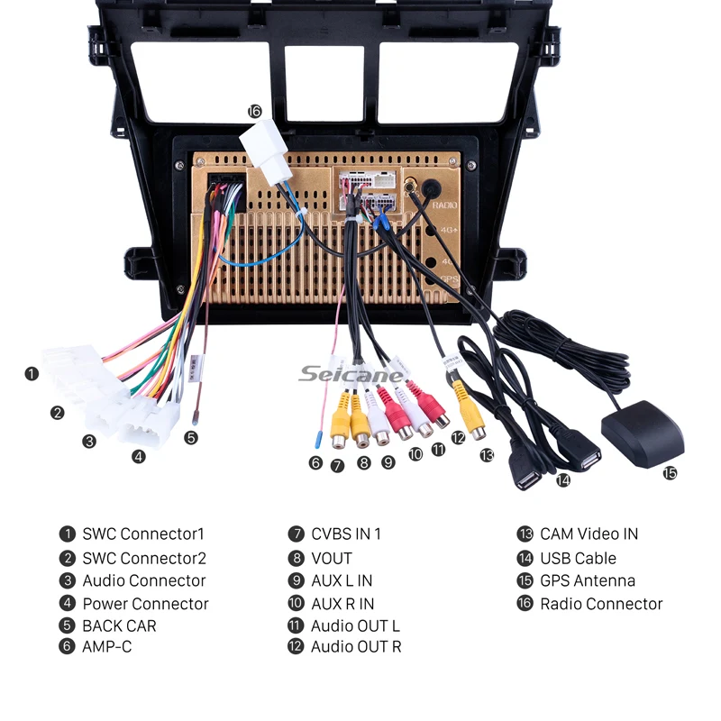 Excellent Seicane 2din Car Multimedia Player For 2007 2008 2009 2010 2011 2012 Toyota VIOS Android 8.1/7.1 GPS Navigation Support RDS TPM 4