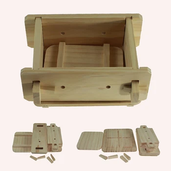 

Press Box Restaurant Removable Wooden Kitchen Small Home Maker Accessories Tools DIY Tofu Mold Cooking Handmade