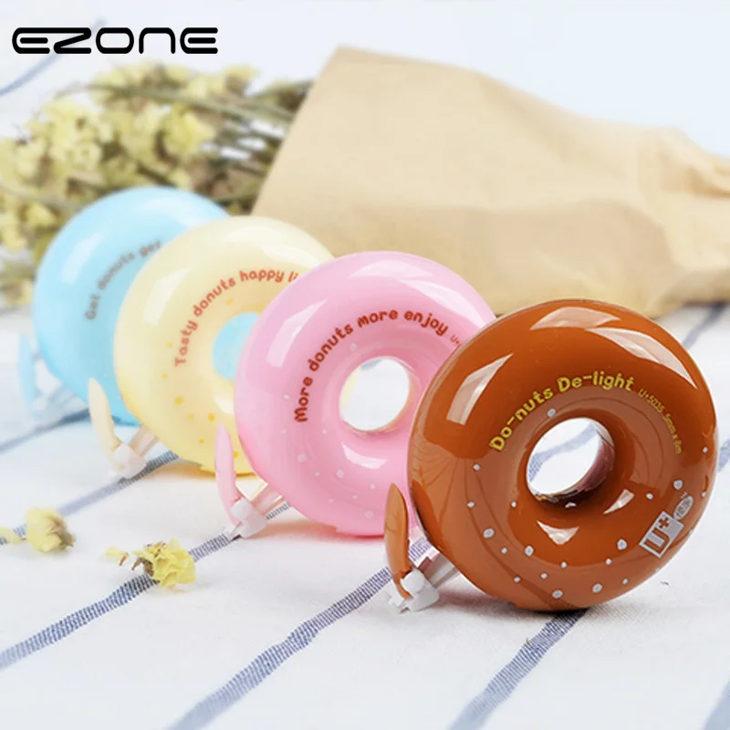 

EZONE 1PC Candy Color Donut Correction Tape kawaii Correcting Stationery Office Accessories School Office Supplies Random Color