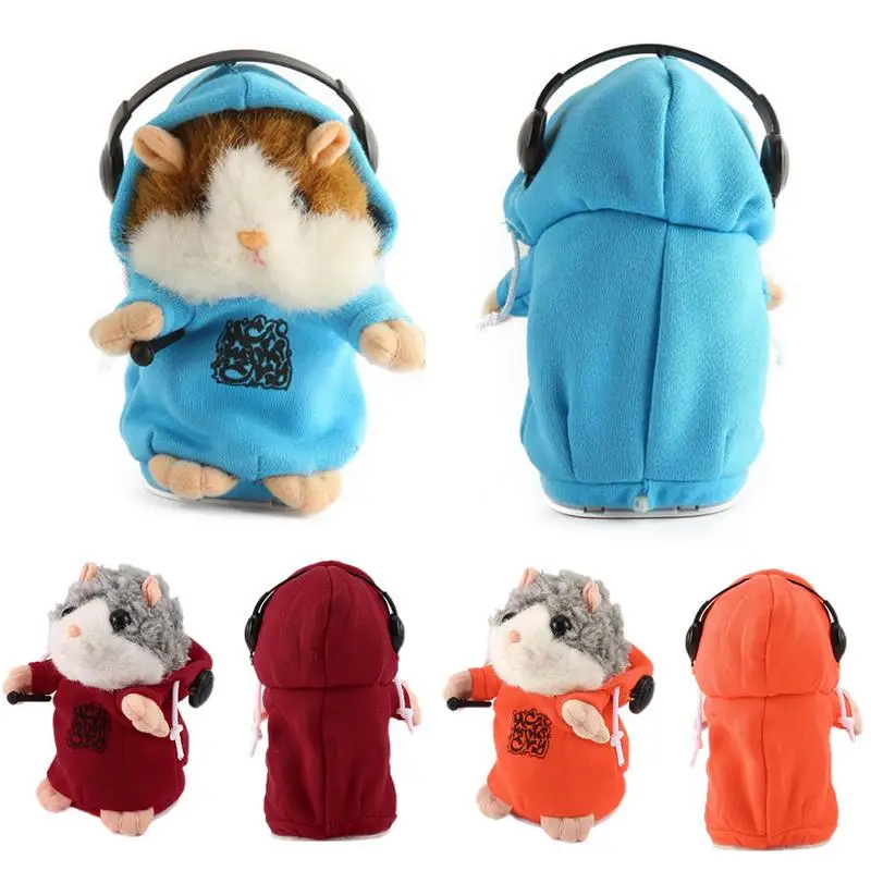 

Cartoon Plush Recording Hamster Toy Talking Doll Dj Modeling With Headset