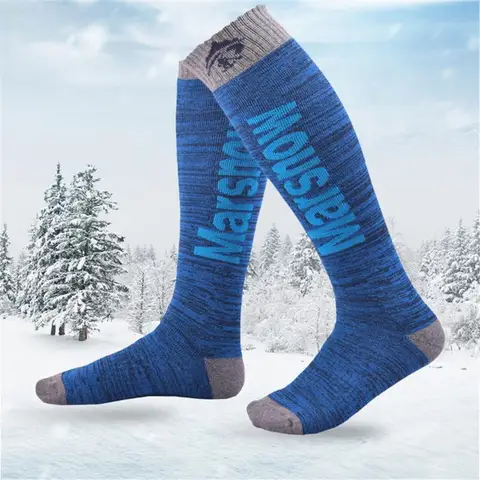 Meias de Esqui Meias de Futebol Inverno Quente Masculino Térmica Grosso Algodão Esportes Snowboard Ciclismo Caminhadas Esqui Aquecedores Perna Meias Longas