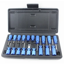 

19pcs Car Terminal Block Removal Tools Connector Terminal Release Tool Set Wish Plastic Case