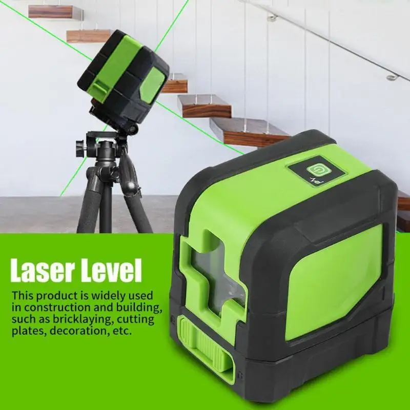 

Waterproof 9011G Laser Level 2 Line 360 Horizontal and 130 degree Vertical Angle Self-leveling Green Beam Rotary Laser Level