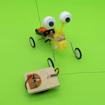 

DIY Children Science Experiment Wooden Toy Remote Control RC Robot Reptile Model Kit Electric Invention Kid Creative Educational