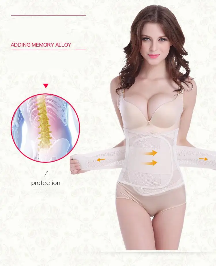 

2019 Women Adjustment Waist Belt Lumbar Support Strap Slimming Belt Gym Breathable Sports Body Shaper Tight Postpartum Belt
