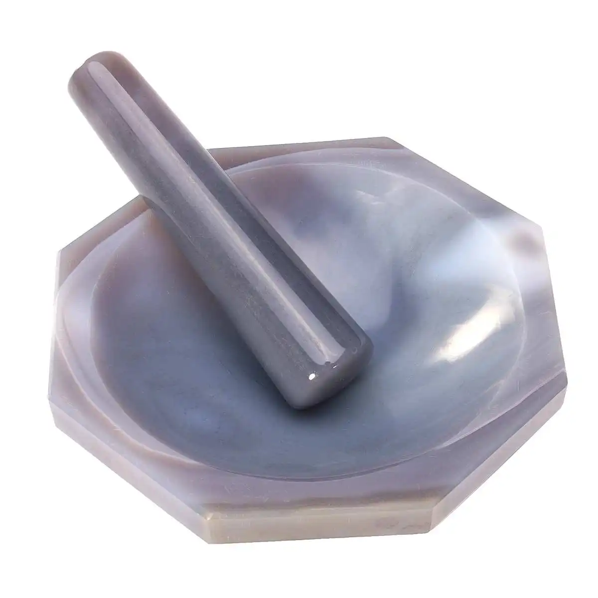 

Natural Agate Spice Mills Mortar Grinder Set Handheld Seasoning Mills Garlic Pepper Mixing Pot Mortar And Pestle Kitchen Tool