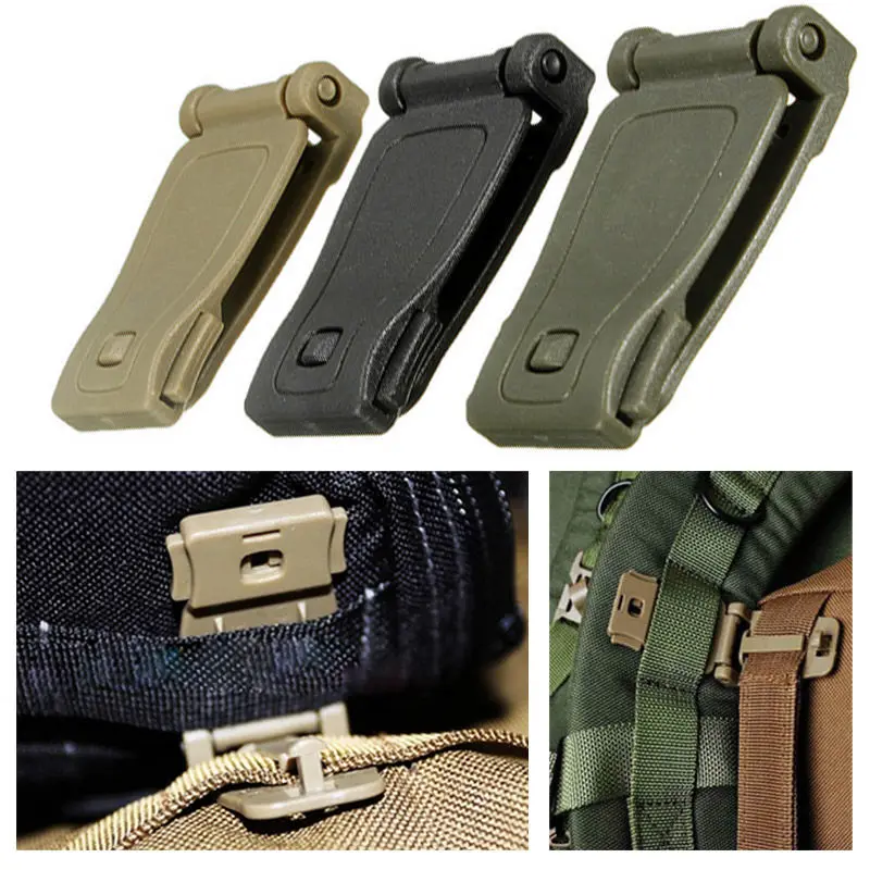 

molle attach Strap Buckle Tactical Backpack Bag Webbing Hike web webdom Belt bushcraft kit Connect link Clip Clasp Outdoor Camp