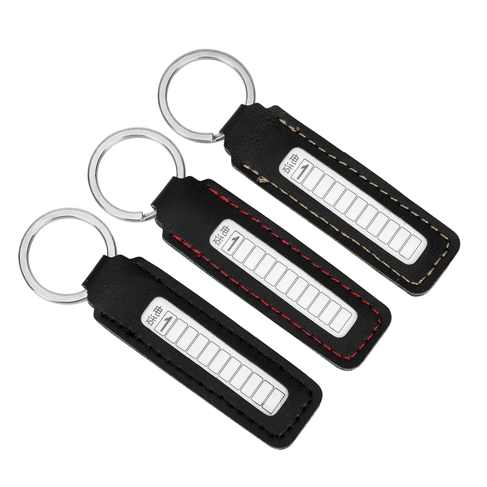 Anti lost Car Keychain Phone Number Card Keyring Phone Number Plate Key