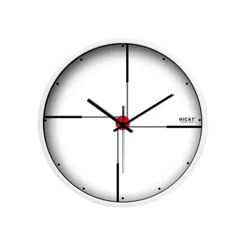 

Household Wall Hanging Clock Creative Large Mute Wall Clock Modern Living Room Clock without Battery (14-inch White Metal Frame)