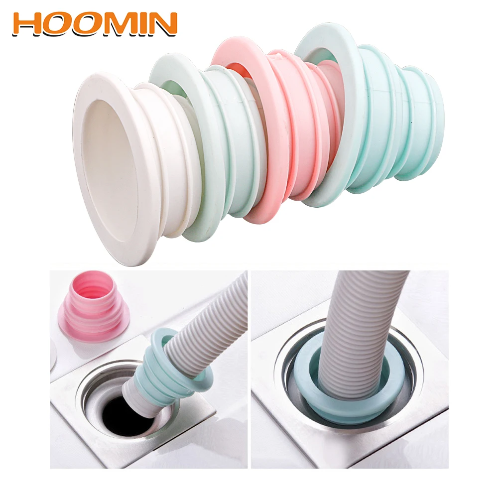 

HOOMIN Sealing Plug Telescopic Pipe Washing Machine Pool Sewer Sewer Pipe Deodorization Ring Drain Seal Ring Silicone