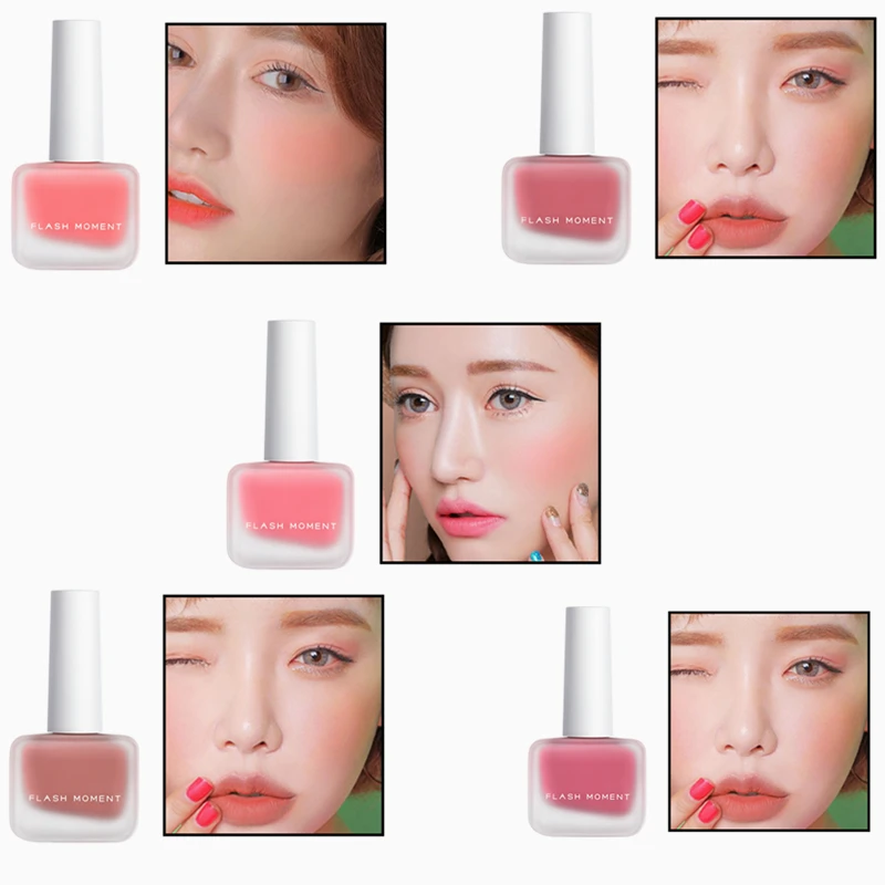 

Pudaier Makeup Liquid Blusher Waterproof Minerals Sleek Silky Foundation Blush 5 Colors Face Contour Cosmetics maquillage TSLM1