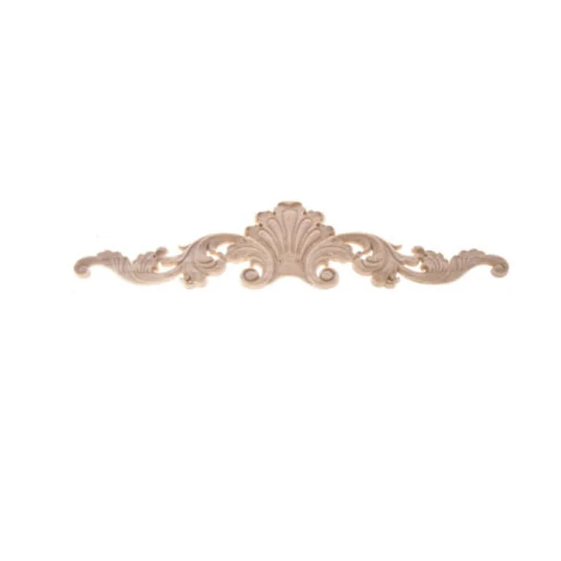 

Wooden Carved Corner Applique Unpainted Frame Decal Home Decor Parts Suitable