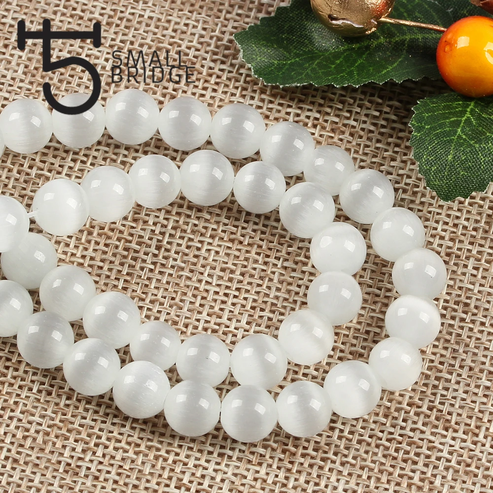 8mm Wholesale Cat Eye Colorful Round Stone Beads Kit For Jewelry Bracelet Making