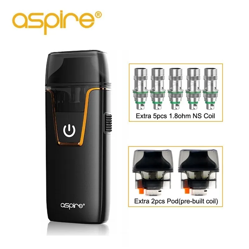 Electronic Cigarette Vape Pod System aspire Nautilus AIO Starter Kit 1.8ohm Nic Salts MTL Coil with 12W 1000mah Built-in Battery Electronic Cigarette Vape Pod System aspire Nautilus AIO Starter Kit 1.8ohm Nic Salts MTL Coil with 12W 1000mah Built-in Battery