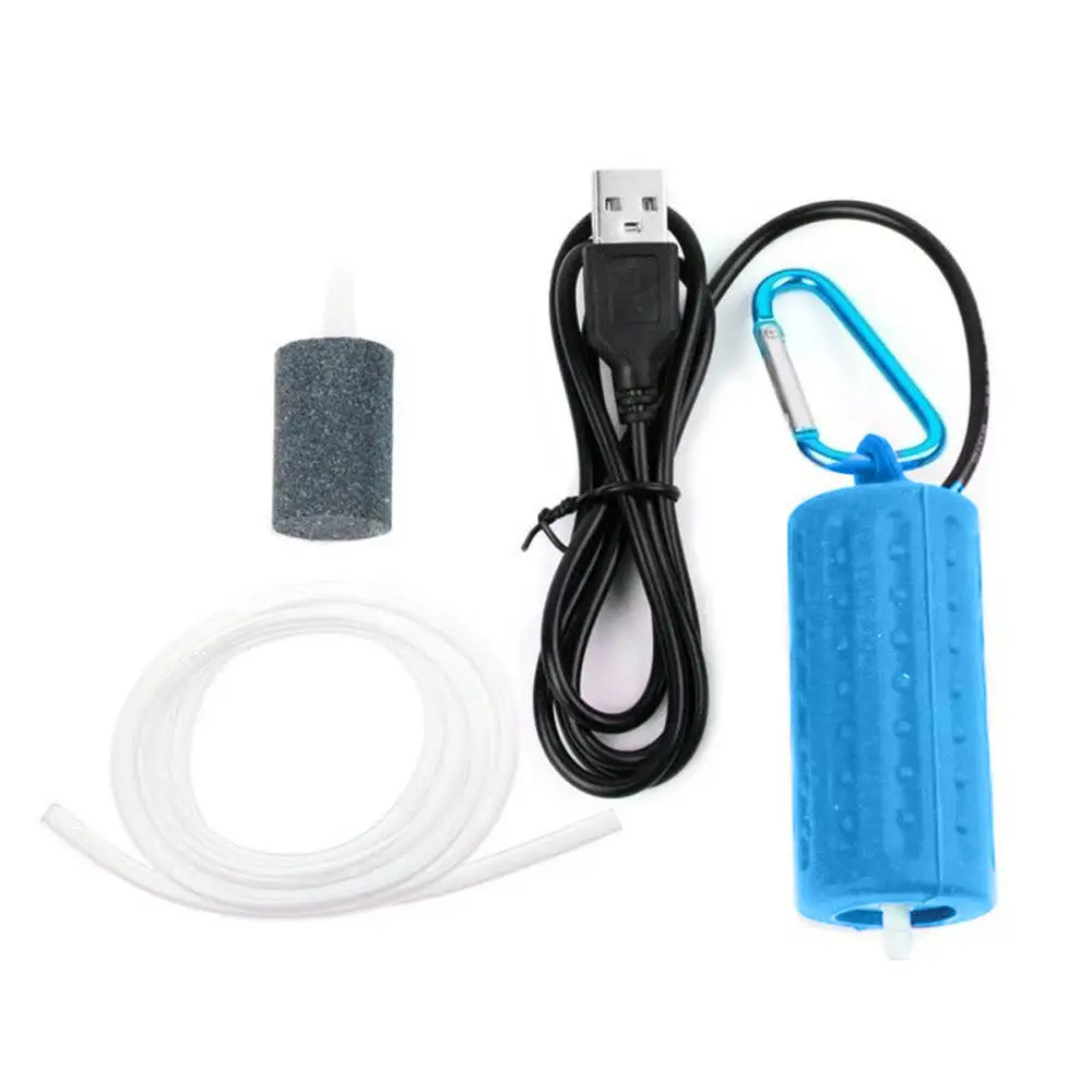 

4 Colors Mini USB Aquarium Oxygen Air Aeration Pump Fish Tank Silent Mute Increase Oxygen Gas Stone 5V-1A