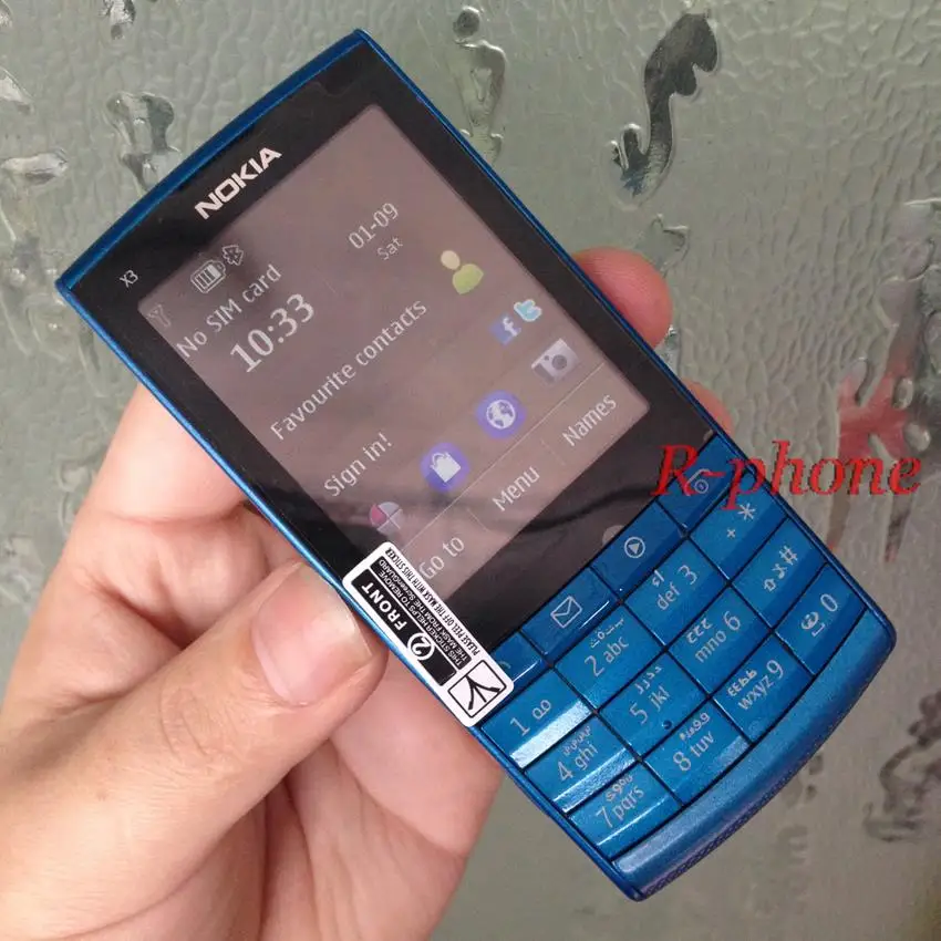 Nokia X3-02 мобильный телефон 3g мобильный телефон четырехдиапазонный WiFi 5MP разблокирован и один год гарантии