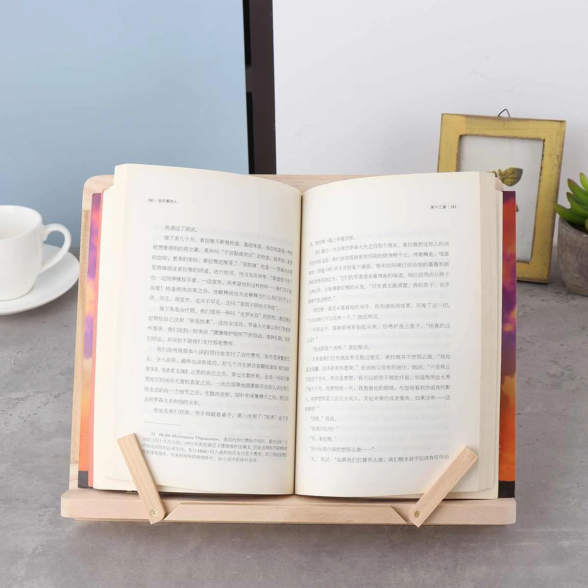

Wooden Reading Book Support Stand Holders Multifunctional Foldable Wood Bookends Stand Cookbook Holder Reading Rack Tablet PC