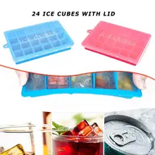 24 Сетки силиконовый лед производитель кубиков форма для льда торт из конфет формы для пуддинга, шоколада легко-отпустите квадратной формы кубик льда поддоны формы