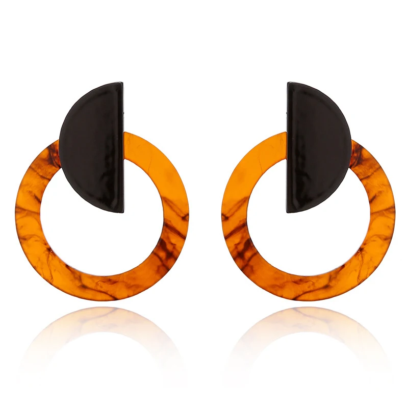 

Big Statement Earrings For Women Stitching Geometric Earrings