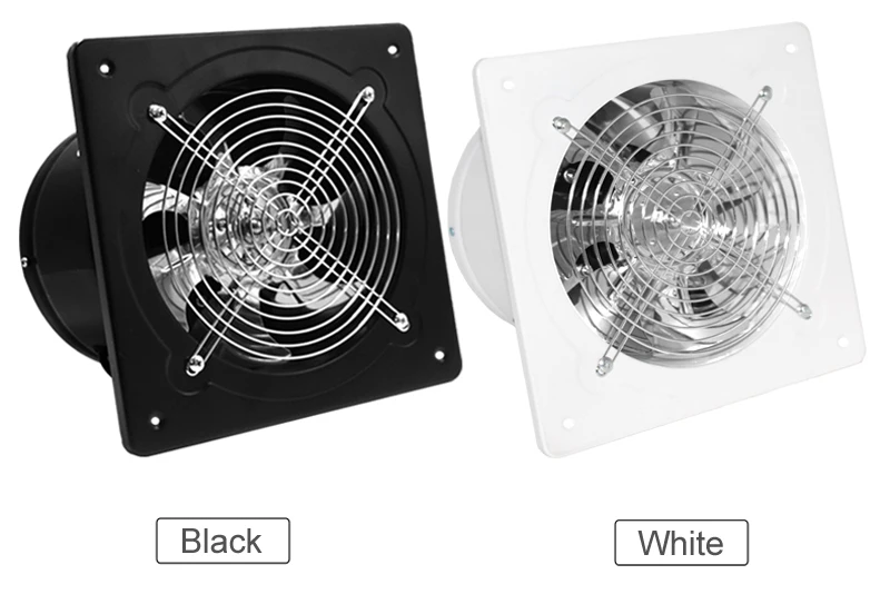 7 дюймов 50 Вт 220v Высокая Скорость Вытяжной вентилятор Туалет Кухня Ванная комната стене висит оконный вентилятор вытяжной Вытяжной Вентилятор 180MM квадратной формы