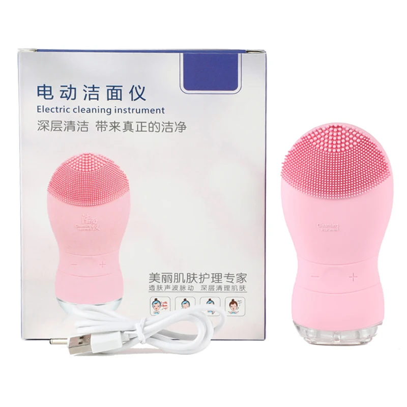 

Electric Facial Cleaning Brush Washing Machine Waterproof Silicone Facial Cleansing Devices Face Cleaner for woman