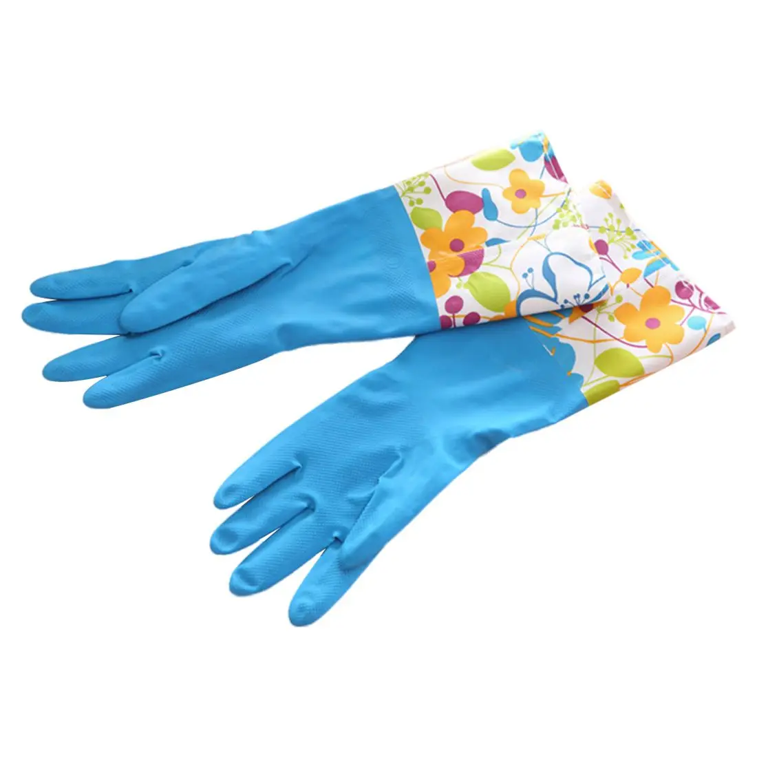 Floral Flower Rubber Gloves Dishwashing Gloves Kitchen Glovesin