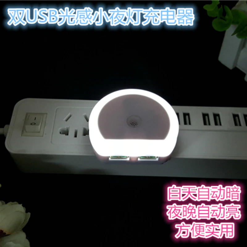 

DE.SOUL LED Night Light Light Induction Dual USB Europe And The United States British Standard 5V Charging Night Light