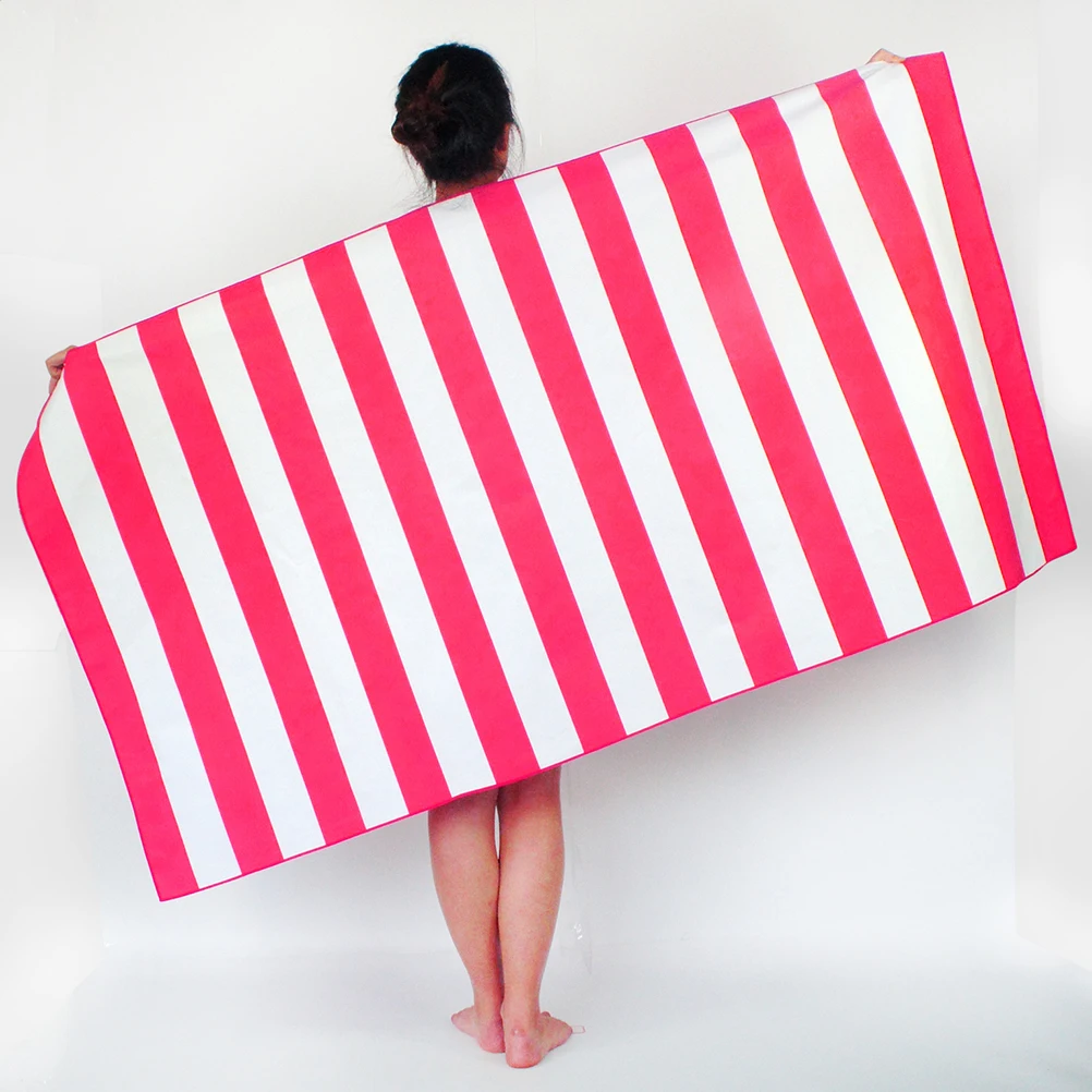 

Microfiber Soft Bath Towel Fashion Quick Dry Stripe Beach Towel for Summer Beach Travel Swim Pool Camping Outdoors