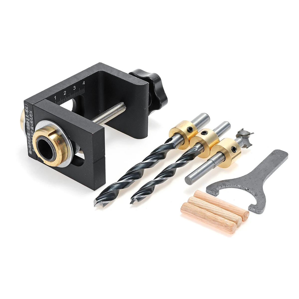 Woodworking Pocket Hole Jig Kit Angle Drill Guide Set Hole Puncher Locator Jig Drill Bit Set For