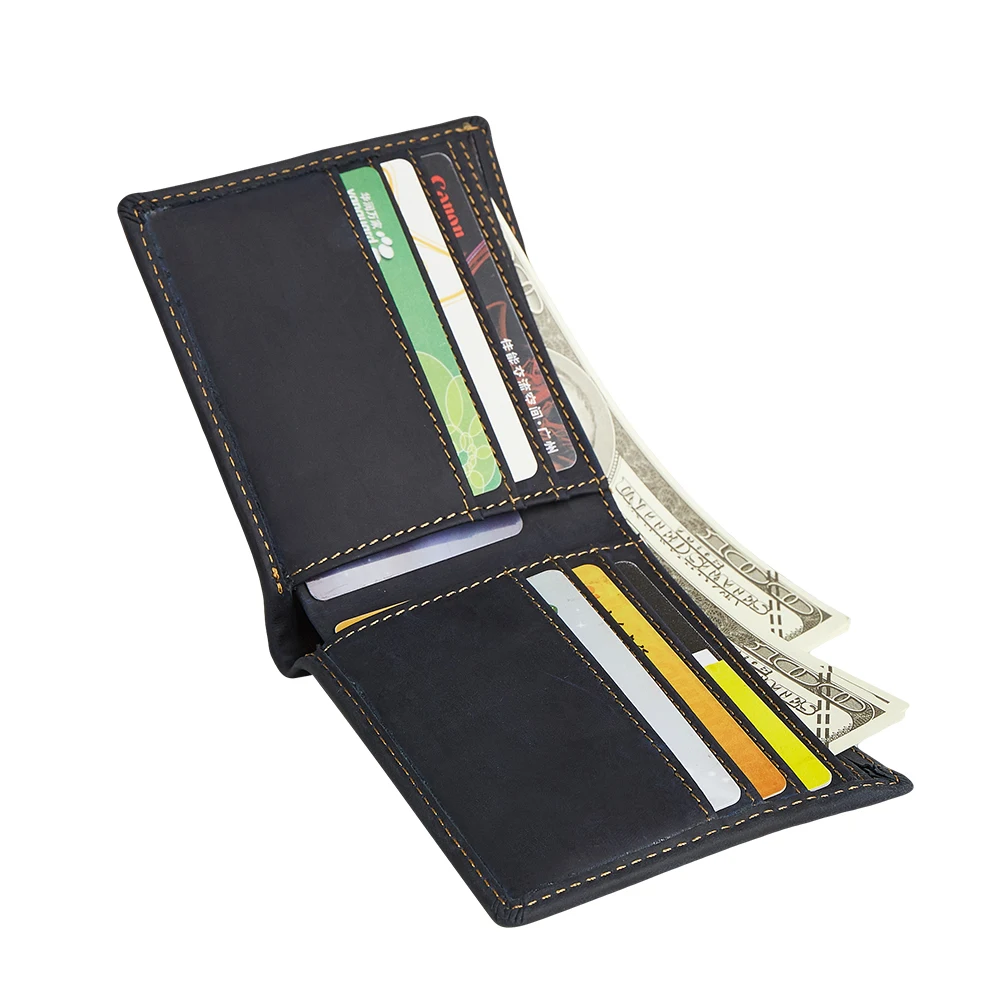 

Wallet Men Leather Genuine Solid Men Wallets Leather Vintage Card Holder Short Carteira Masculina for Male 2017 New