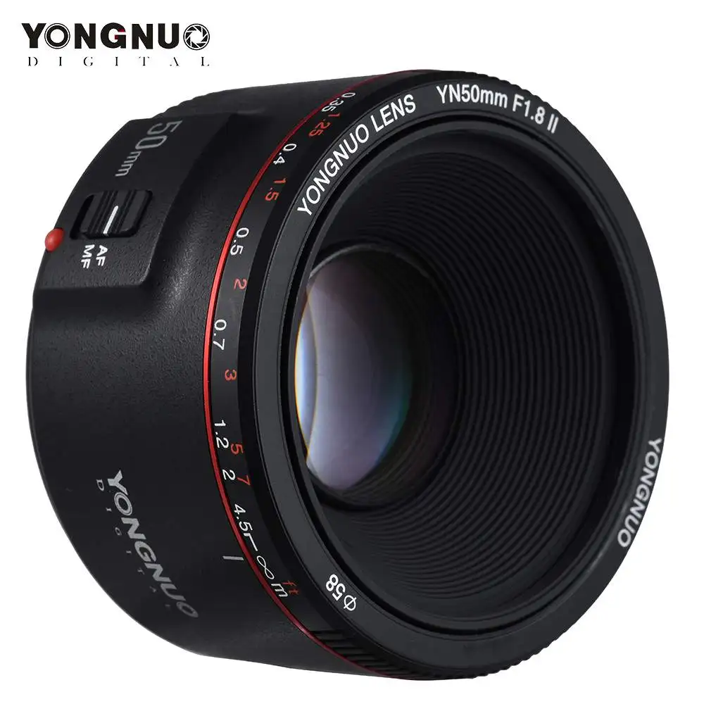 

YONGNUO YN-50mm F1.8 II Large Aperture Aut-Focus AF MF Lens Adapter Converter for Canon DSLR Camera Photographic Accessories