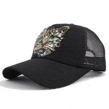 Модные бейсбольные кепки с вышивкой в виде животных для мужчин и женщин, Снэпбэк хип-хоп шляпа, летние дышащие сетчатые солнцезащитные кепки унисекс