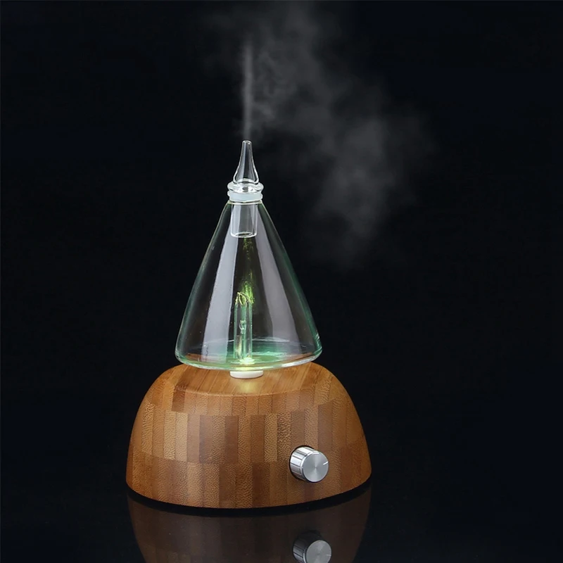 

Glass Reservoir Nebulizing Pure Essential Oil Aromatherapy Diffuser, Auto Shut Off/ Led Light Aroma Humidifier For Home Office