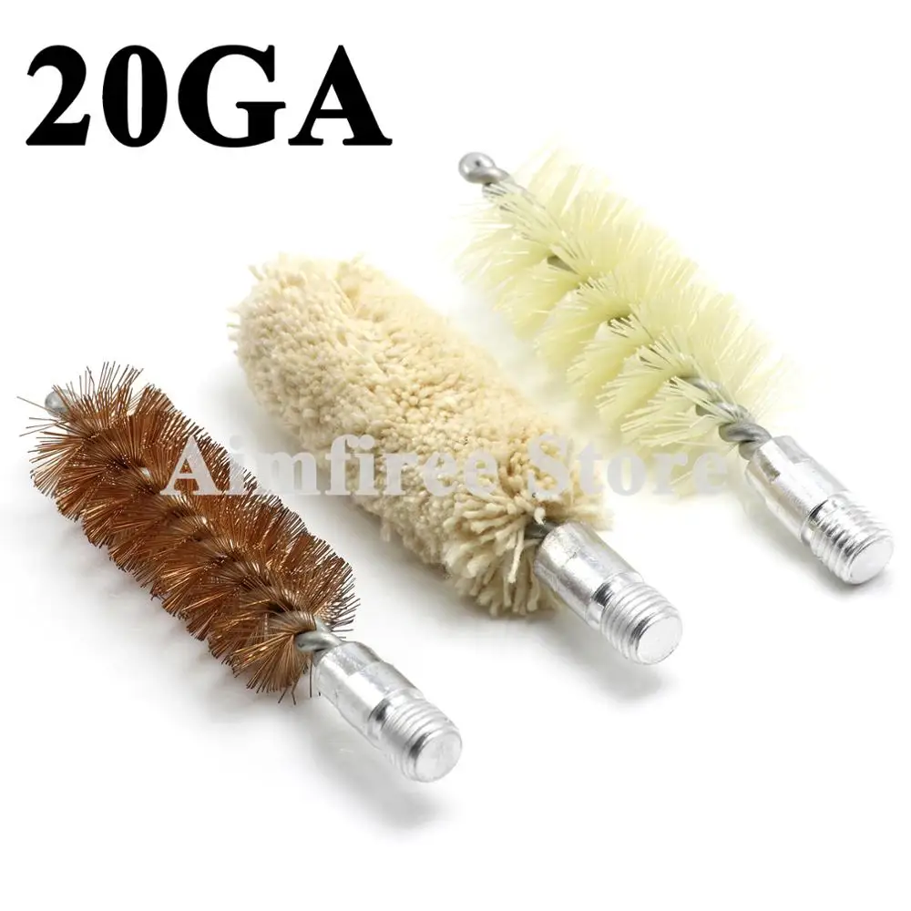 3Pcs/Lot 20GA Gauge Nylon Cotton Mop Phosphor Bronze Bore Brush Gun