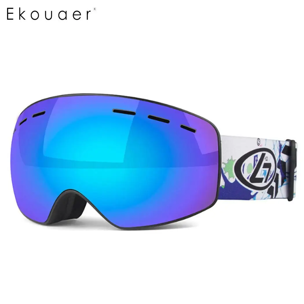 

Mountain Windshield Snowboard Activities PC Layer Anti-fog Spectacles Outdoor Unisex Kids Ski Goggles Double