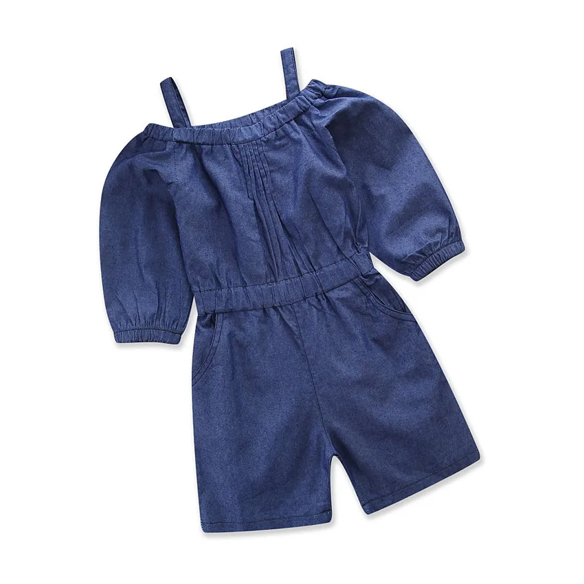 

VTOM Hot Sale Denim Baby Kids Overalls Summer Children Clothing Fashion Bib Pants Girl Jumpsuits Toddler Kids Outfit Clothes