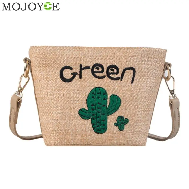 

2019 Vintage Casual Woman Straw Crossbody Bag Ladies Small Shoulder Summer Beach Bag Flap Pu Leather Rattan Bag for Women