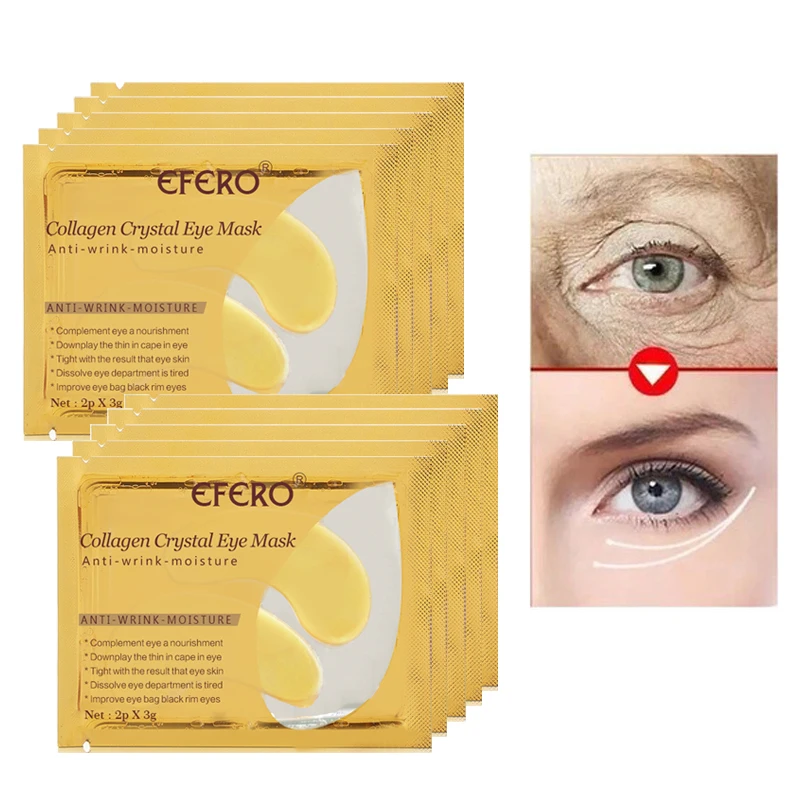 Коллагеновые маски для глаз efero 8/10 пар 24 к коллагеновые ухода за лицом