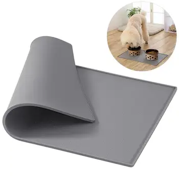 

UEETEK Pet Food Mat Premium Waterproof Non-stick Food Water Treats Feeding Bowl Placemat Washable Water Fountain Food Tray Pad