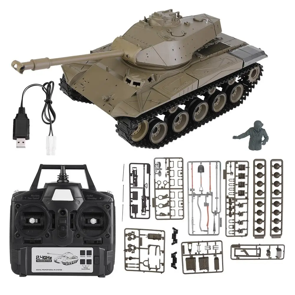 

Heng Long 3839-1 tank 1/16 Scale Wireless Remote Control M41A3 High simulated sound motion effect Tank toy for kids gift