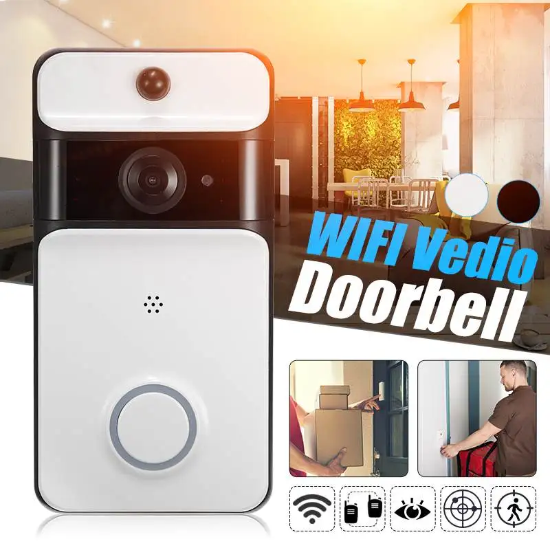 

Smart Doorbell With Camera IP Video Intercom WiFi Door Bell For Home Security Apartments IR Alarm Wireless Doorbell Camera 720P