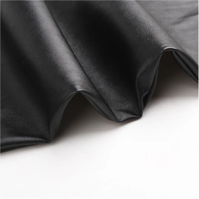 Summer Waterproof Loose Stretch PU Faux Leather Pants Men Straight Fashion Thin Leather Trousers Black Plus Size men trousers leather pants