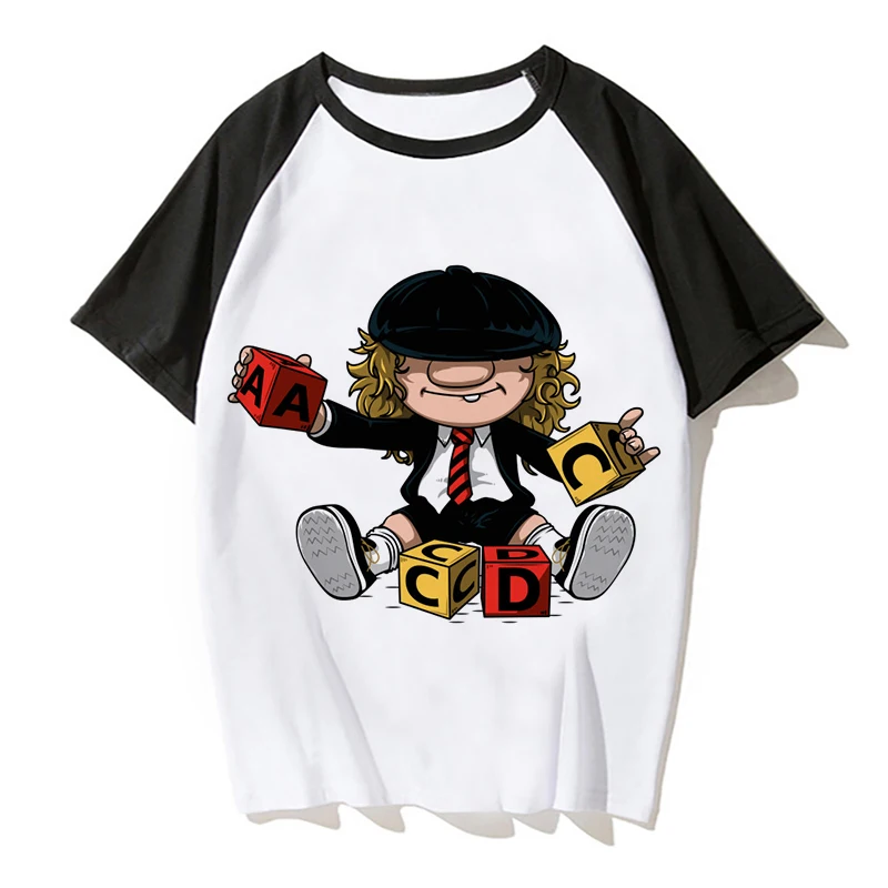

acdc Men's White T-Shirt T Shirt For Men 2019 New Short Sleeve Casual tshirt Top Tee MR3