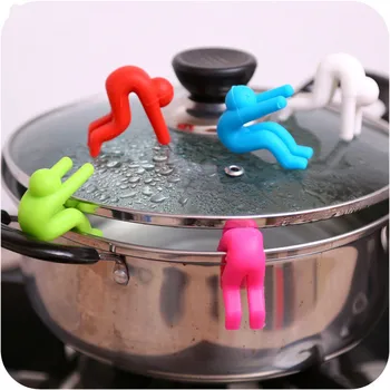 

2Pc/Set Creative Silicone Lift For Pot Cover Overflow Proof Device Highter Tool Phone Bracket Kitchen Gadgets Tools Accessories