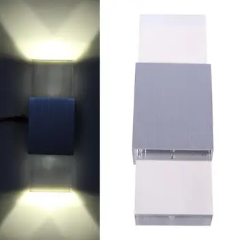 

New Sytle 2W LED Crystal Wall Lamp Lobby Restaurant Cafe KTV Party Modern Fixture Decorating Light Silver Aluminum