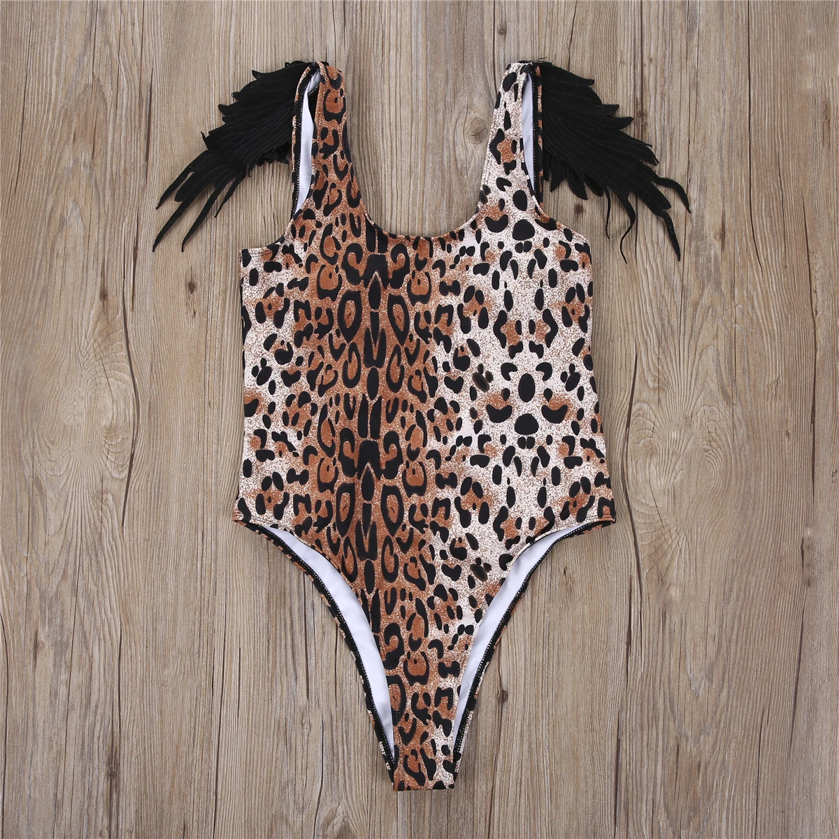 Summer Sexy Womens One Piece Feather Wing Swimwear Bikini Push up